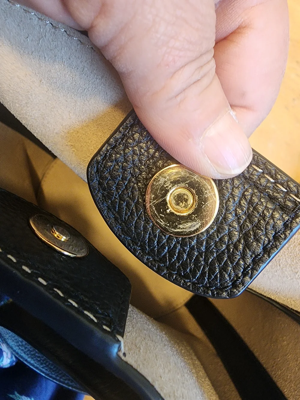 Tory Burch Black Pebbled Leather Bucket Shoulder Bag with Gold Logo